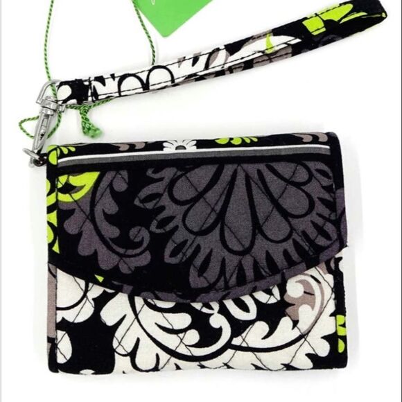 Vera Bradley | Grey Black Yellow Retired Smart Phone Baroque Wristlet Wallet - Picture 1 of 10